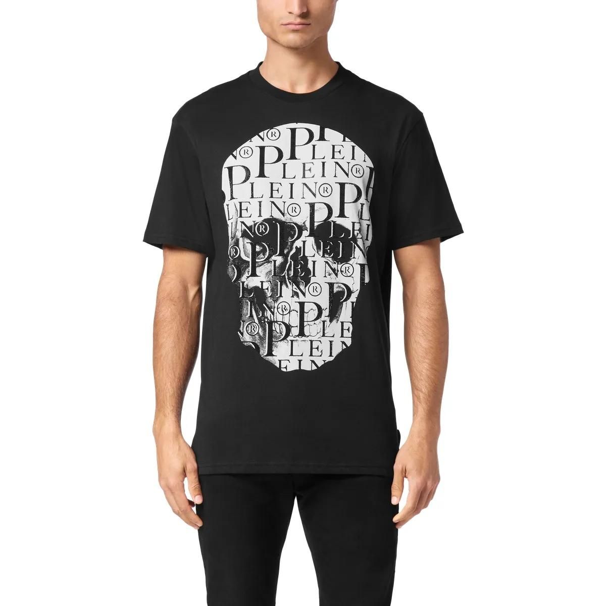 Philipp Plein - T-Shirt Skull Mit Schmucksteinen - Größe 3XL - schwarz