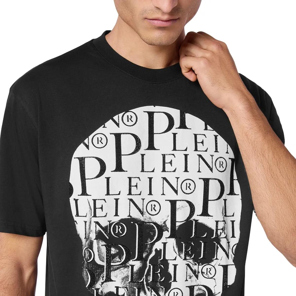 Philipp Plein - T-Shirt Skull Mit Schmucksteinen - Größe 3XL - schwarz