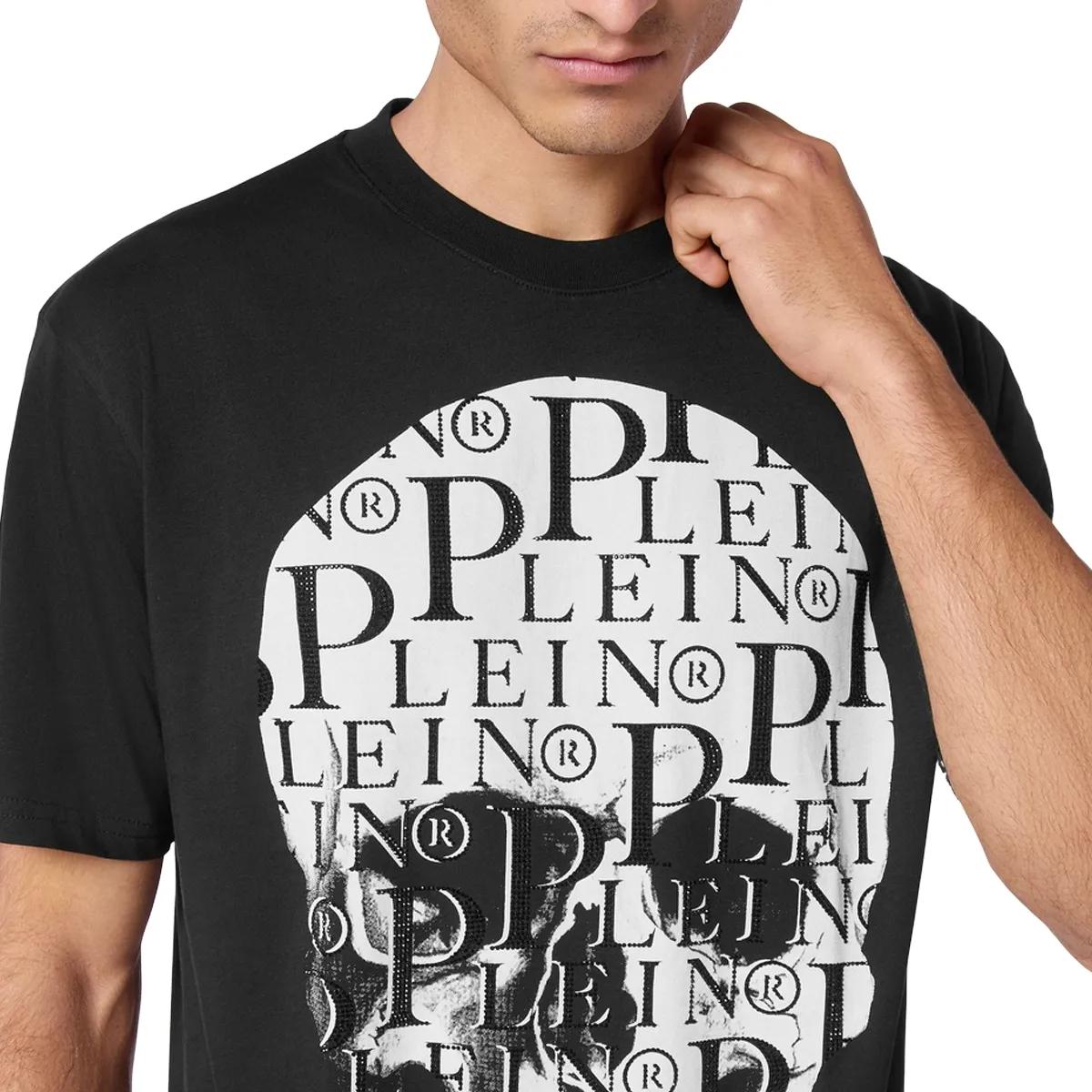Philipp Plein - T-Shirt Skull Mit Schmucksteinen - Größe 3XL - schwarz