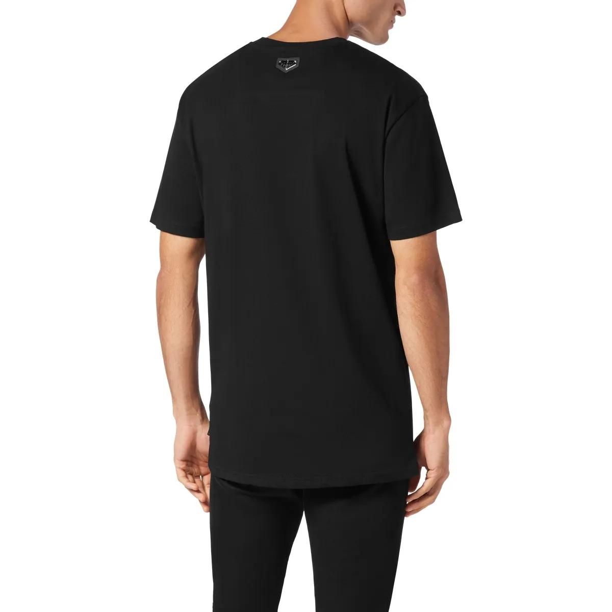 Philipp Plein - T-Shirt Hexagon Mit Schmucksteinen - Größe 3XL - schwarz