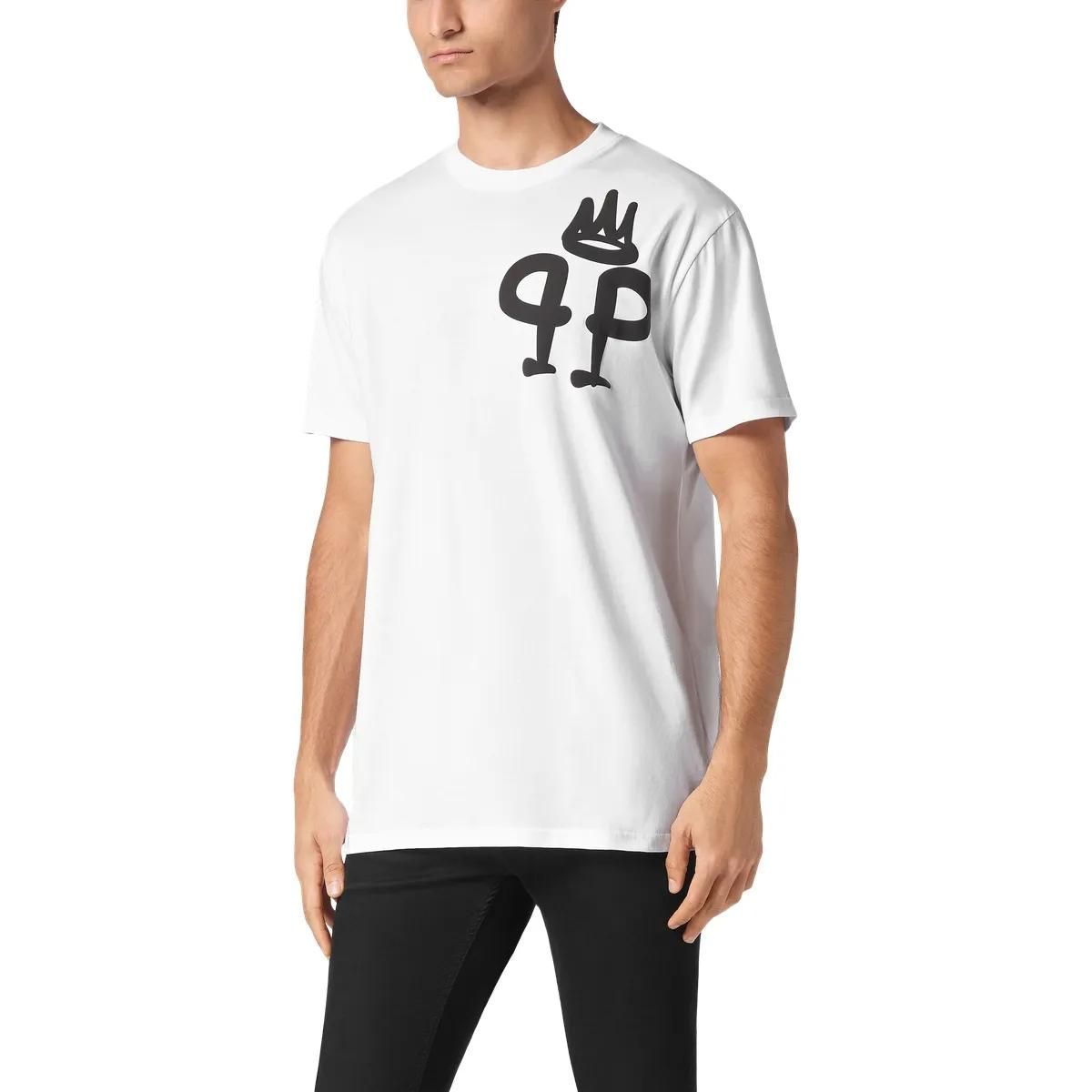 Philipp Plein - T-Shirt King Plein - Größe 3XL - weiß