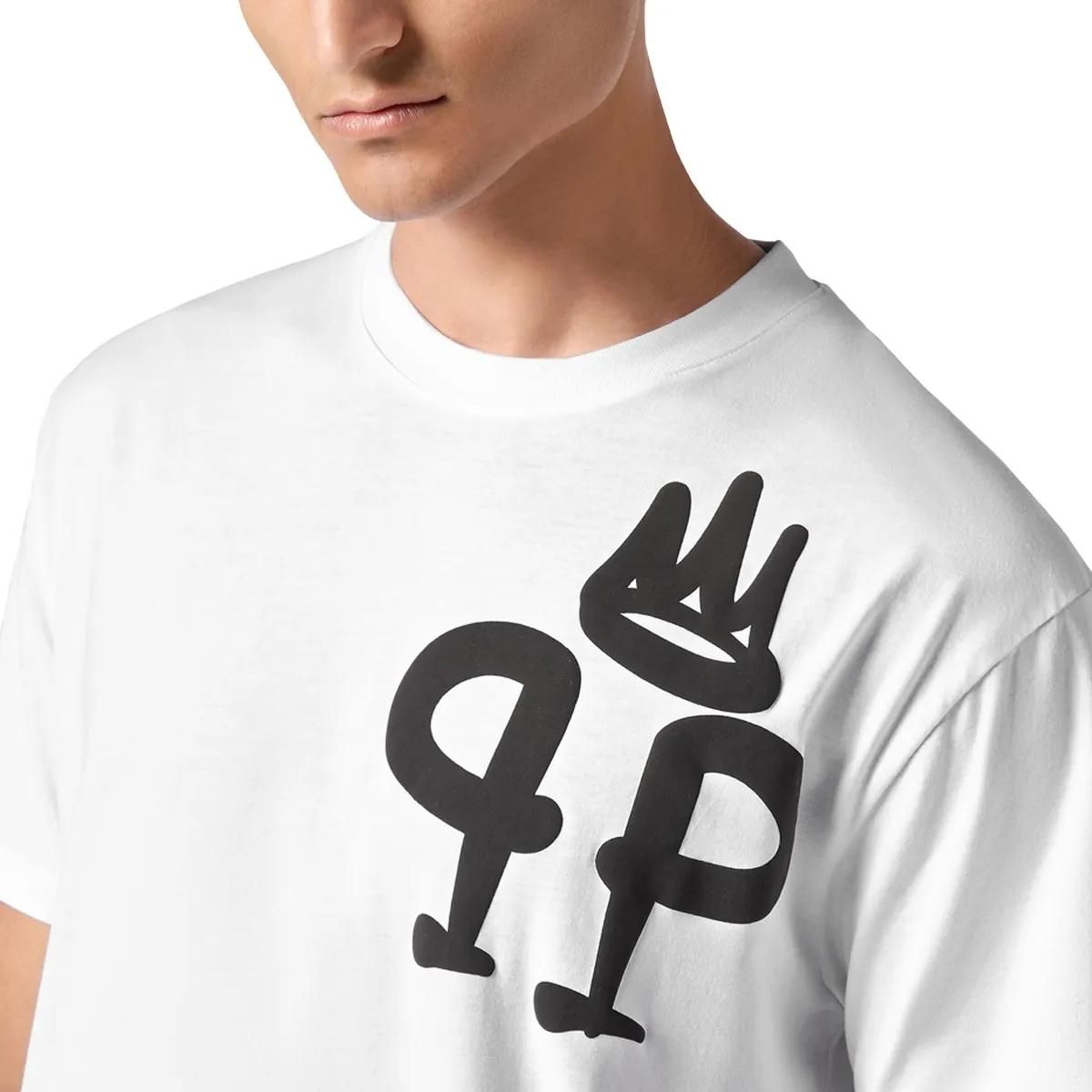 Philipp Plein - T-Shirt King Plein - Größe 3XL - weiß