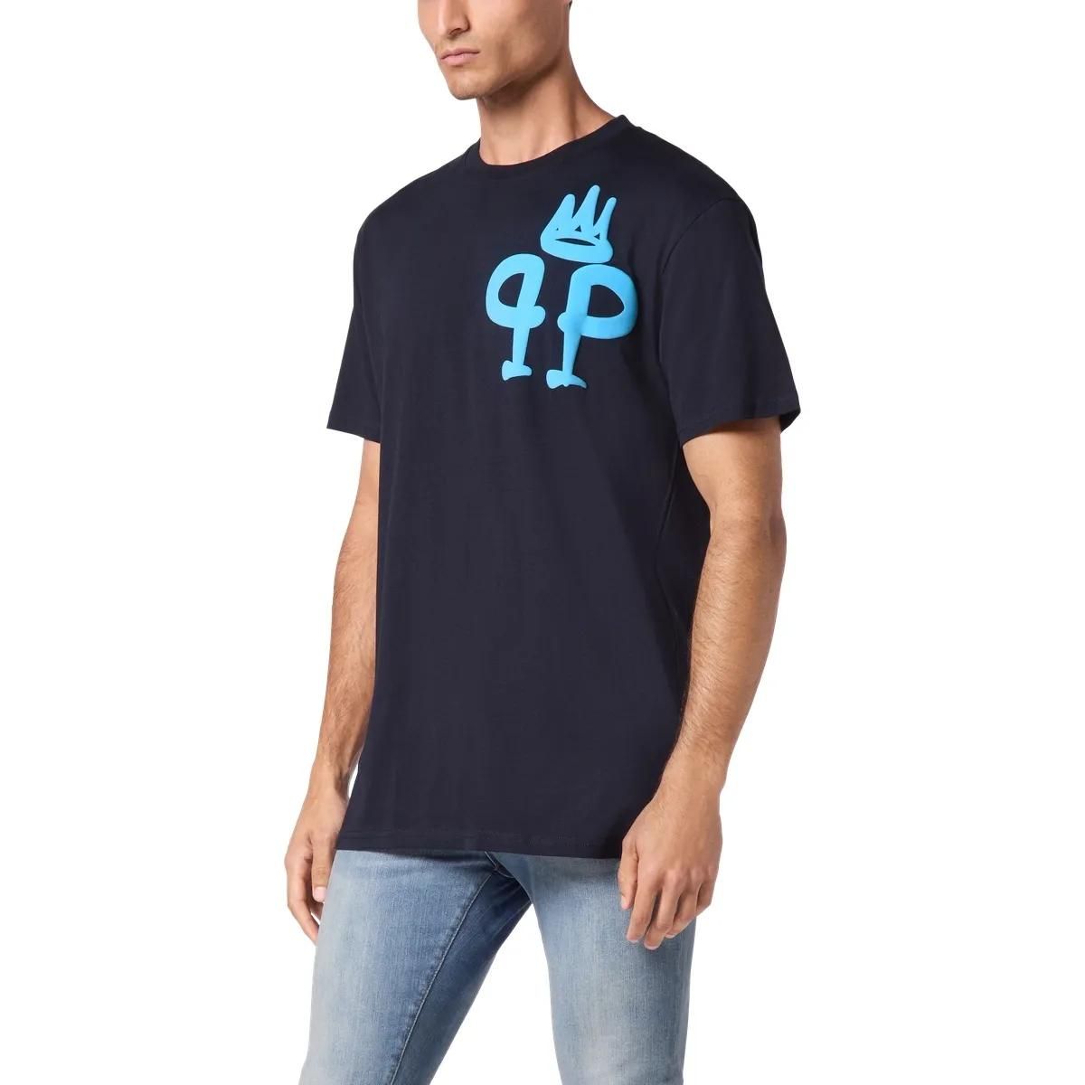 Philipp Plein - T-Shirt King Plein - Größe 3XL - blau