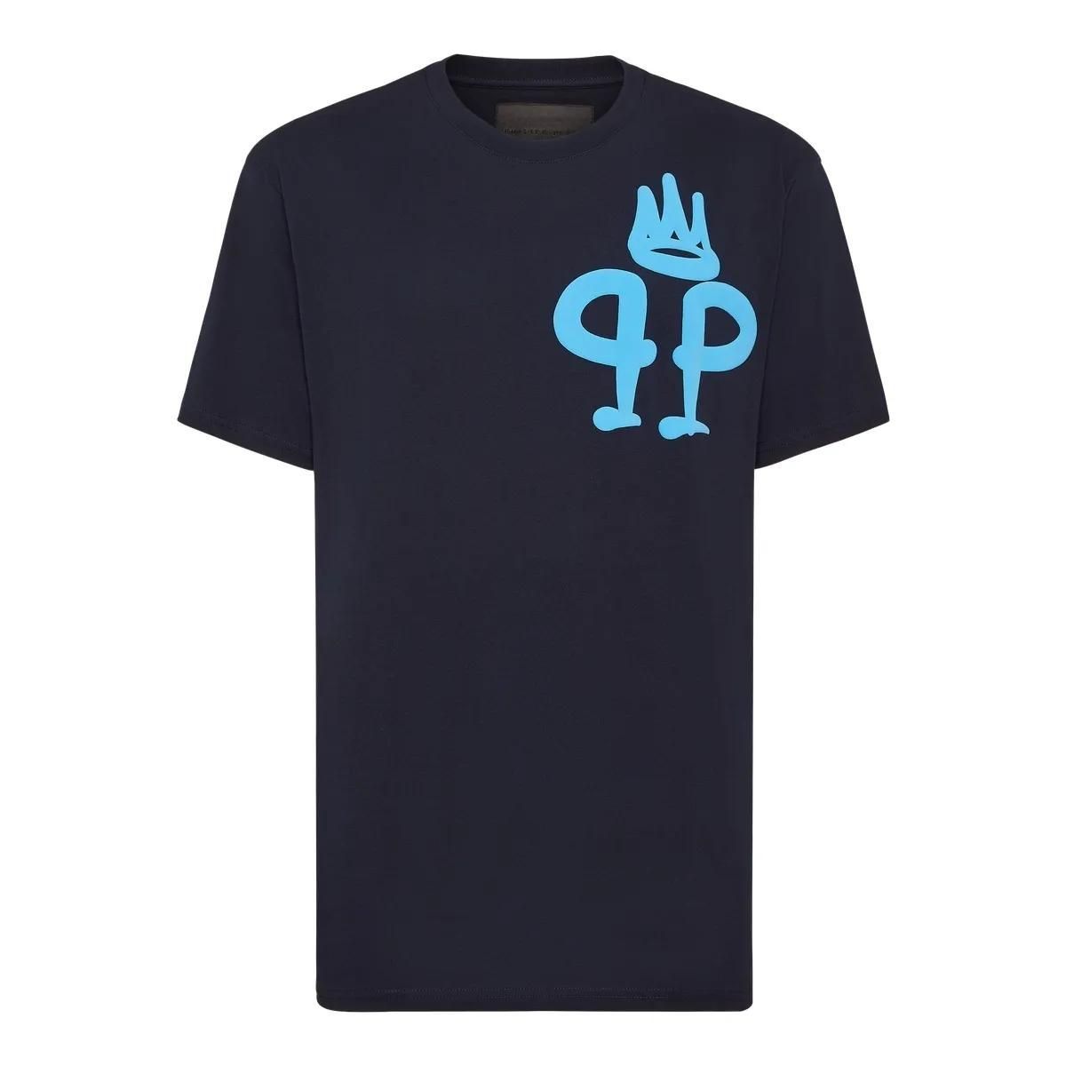 Philipp Plein - T-Shirt King Plein - Größe 3XL - blau