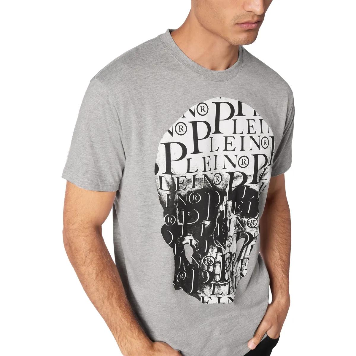 Philipp Plein - T-Shirt Skull - Größe 3XL - grau