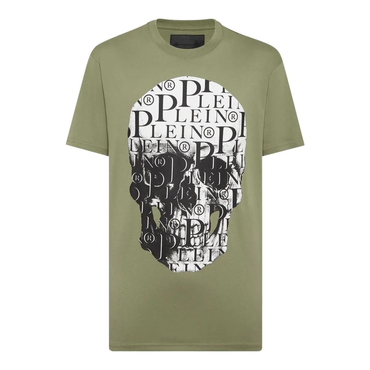 Philipp Plein - T-Shirt Skull - Größe 3XL - grün