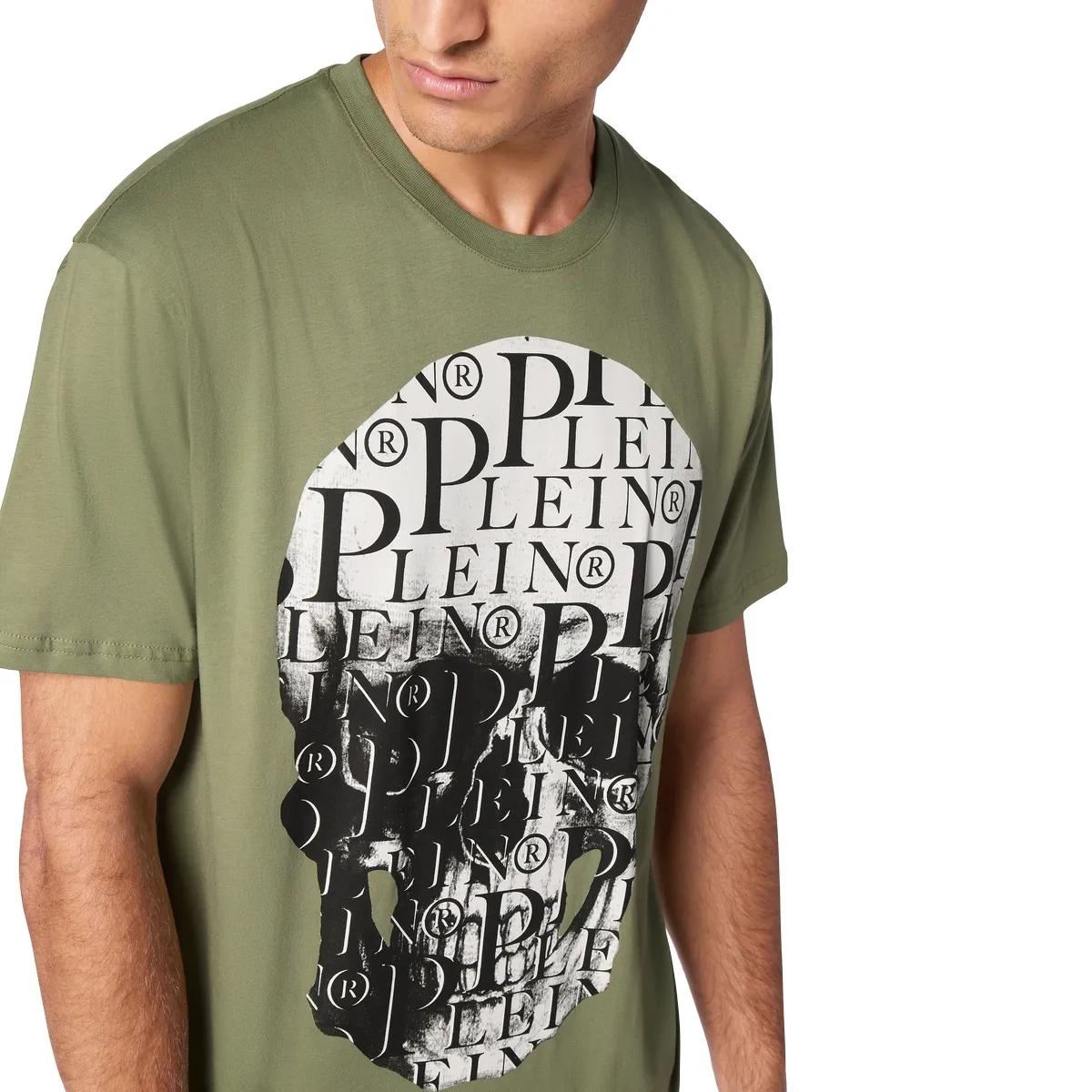 Philipp Plein - T-Shirt Skull - Größe 3XL - grün