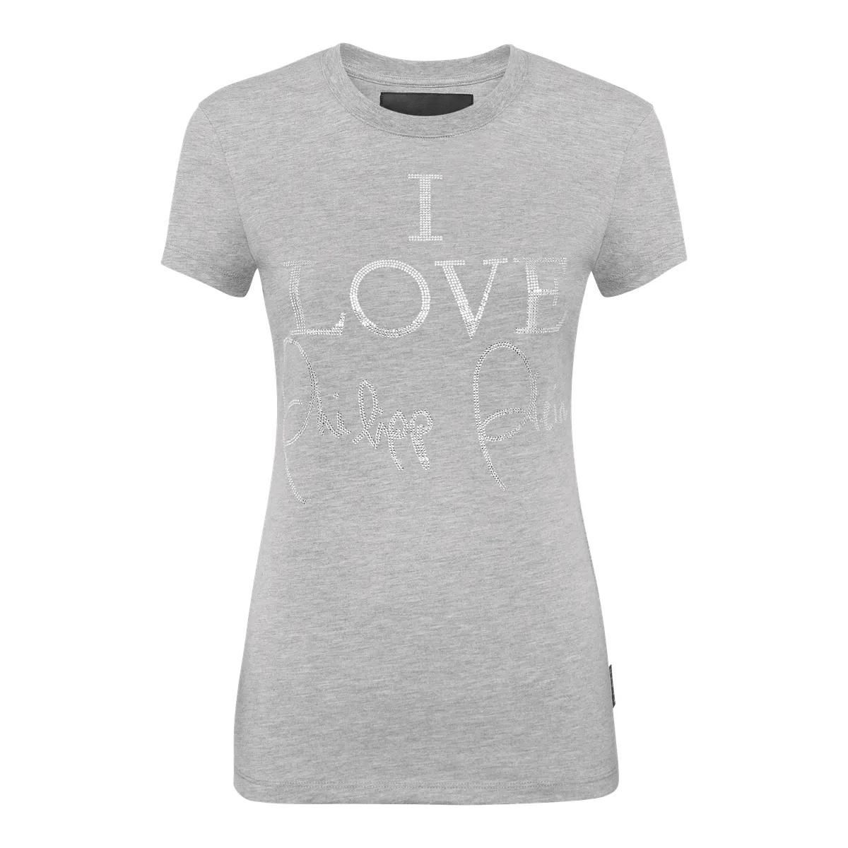 Philipp Plein - T-Shirt Slim Fit - Größe L - grau