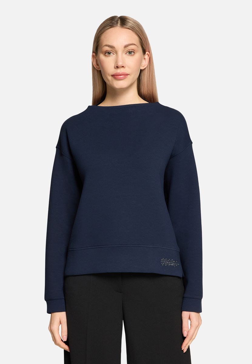 Modernes Langarm-Sweatshirt mit Rollkragen