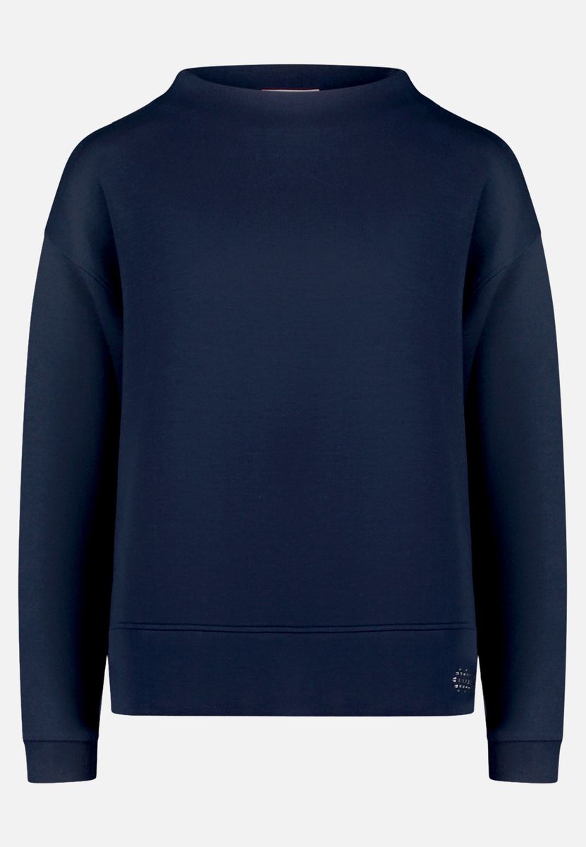 Modernes Langarm-Sweatshirt mit Rollkragen