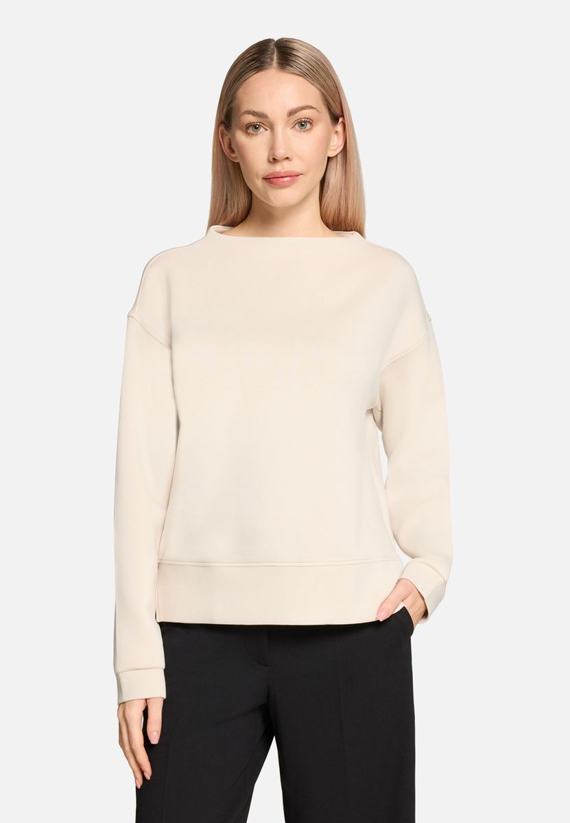 Modernes Langarm-Sweatshirt mit Rollkragen