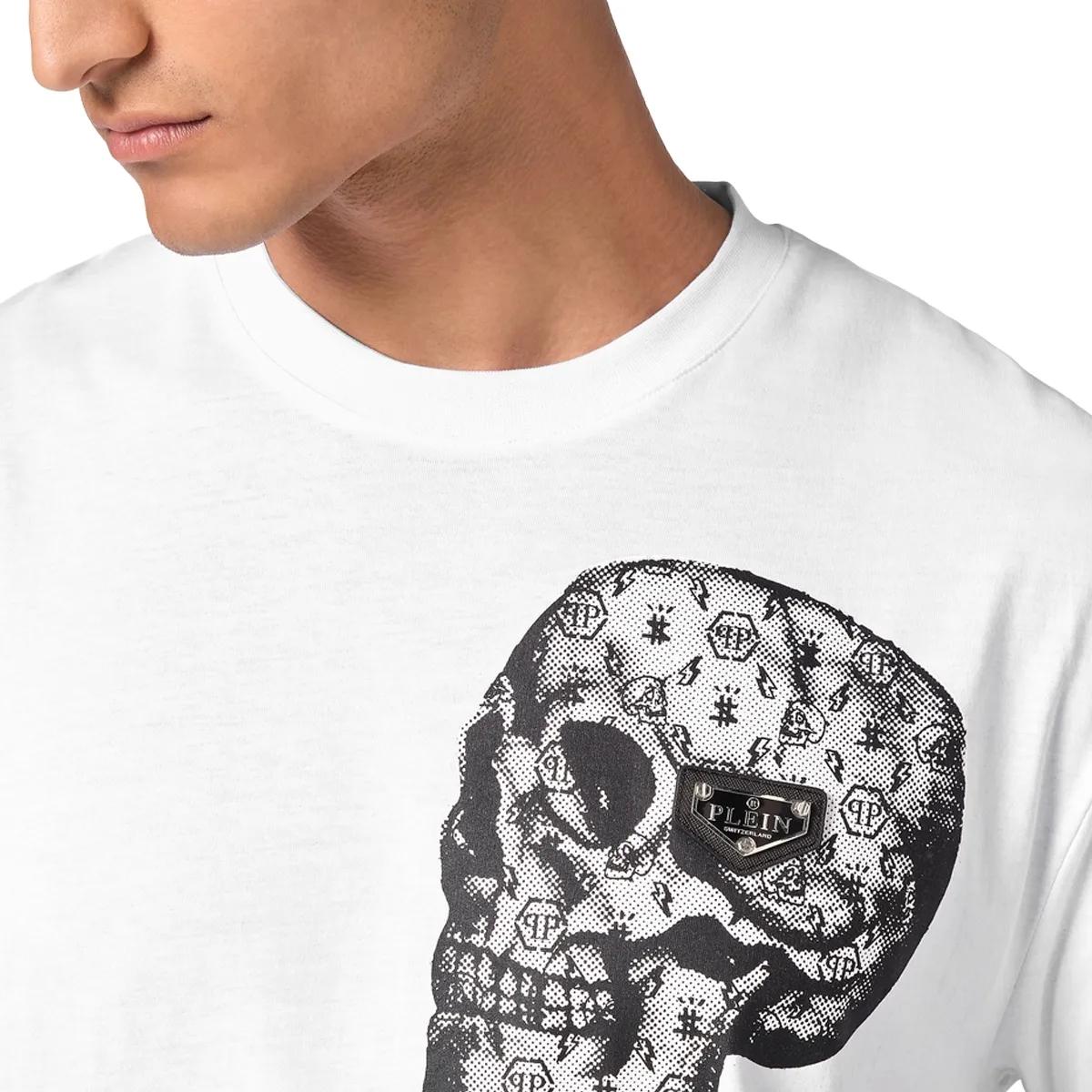Philipp Plein - T-Shirt Skull - Größe 3XL - weiß