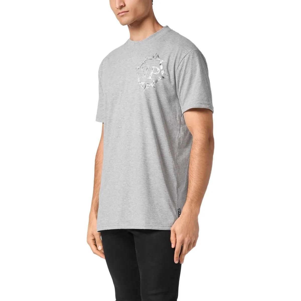 Philipp Plein - T-Shirt Chrome - Größe 3XL - grau