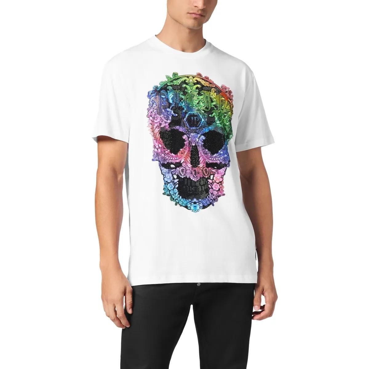 Philipp Plein - T-Shirt Skull - Größe 3XL - weiß