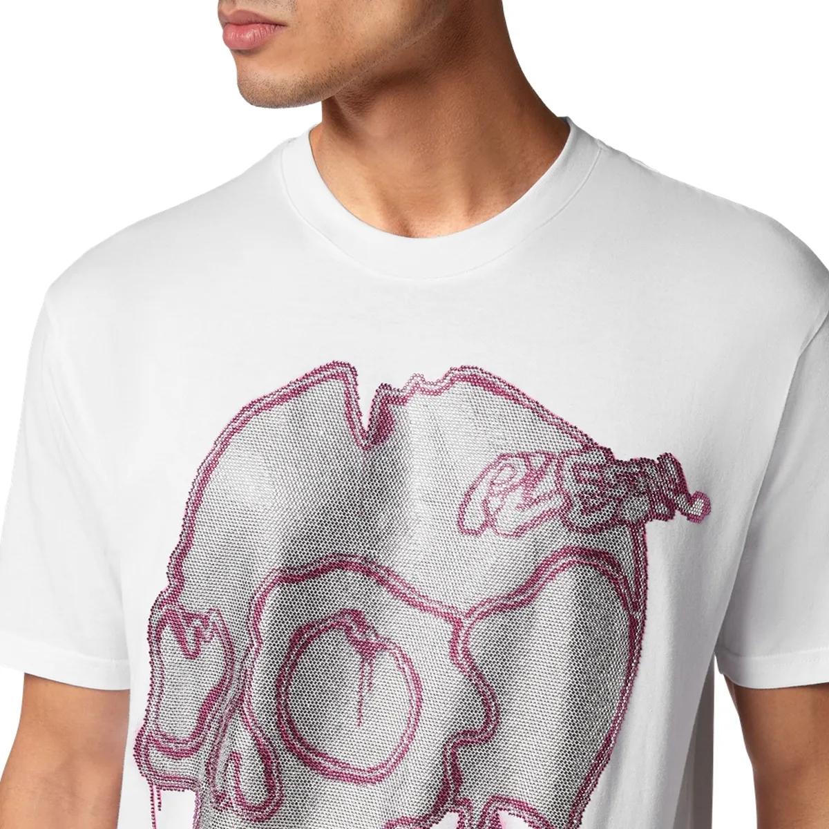 Philipp Plein - T-Shirt Skull Mit Schmucksteinen - Größe 3XL - weiß