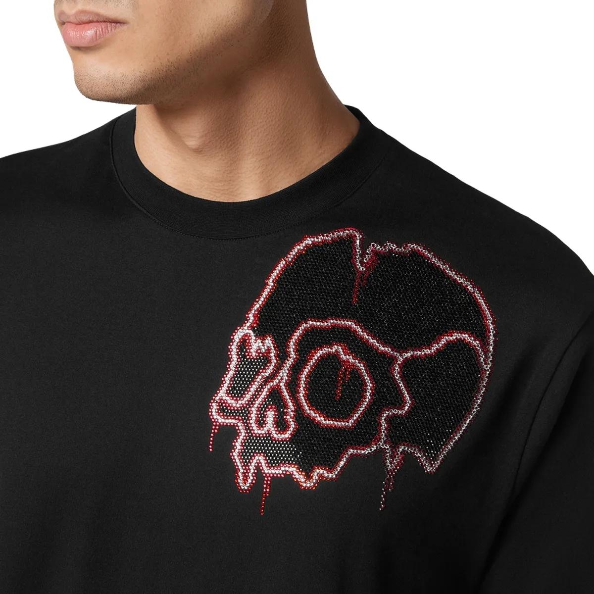 Philipp Plein - T-Shirt Skull Mit Schmucksteinen - Größe 3XL - schwarz