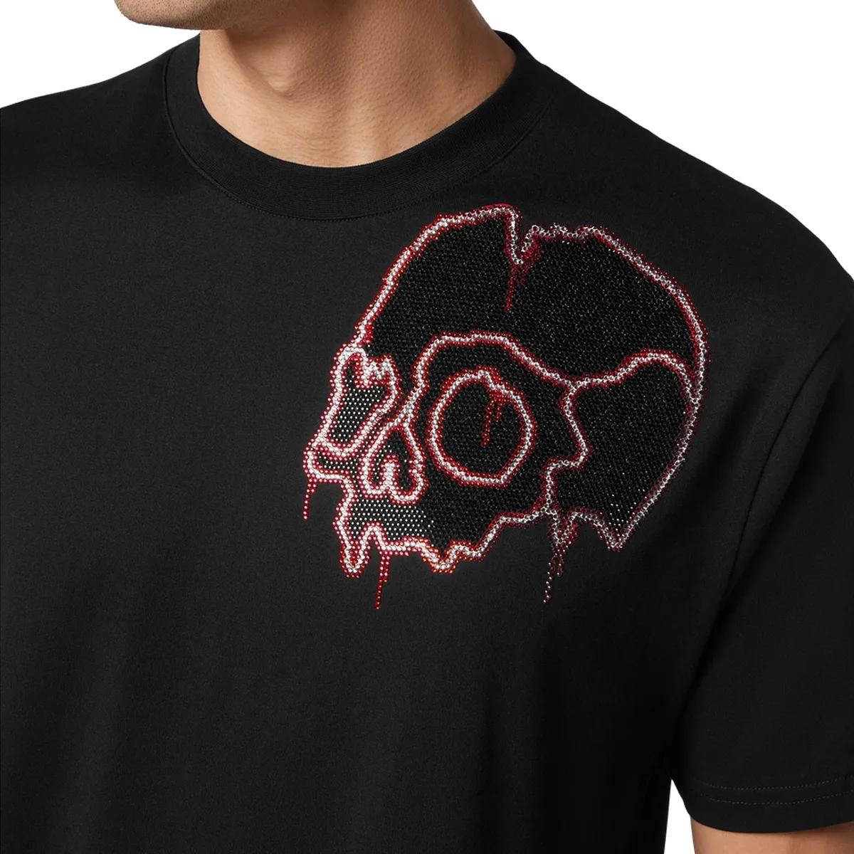Philipp Plein - T-Shirt Skull Mit Schmucksteinen - Größe 3XL - schwarz