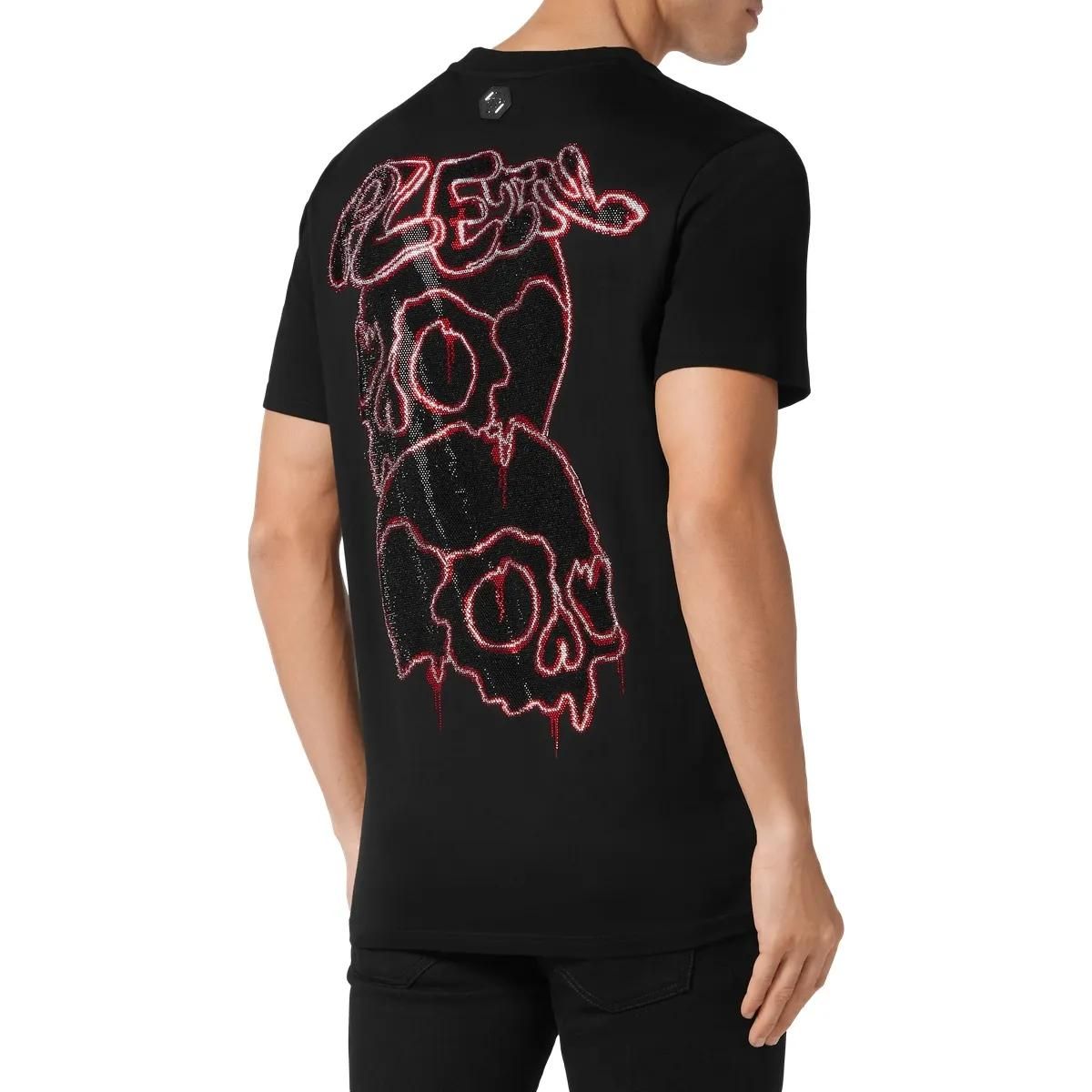 Philipp Plein - T-Shirt Skull Mit Schmucksteinen - Größe 3XL - schwarz