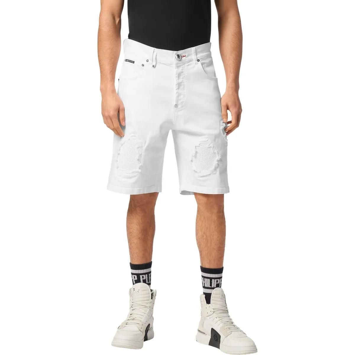 Philipp Plein - Jeansshorts - Größe 29 - weiß