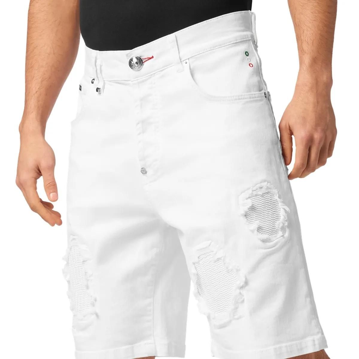 Philipp Plein - Jeansshorts - Größe 29 - weiß