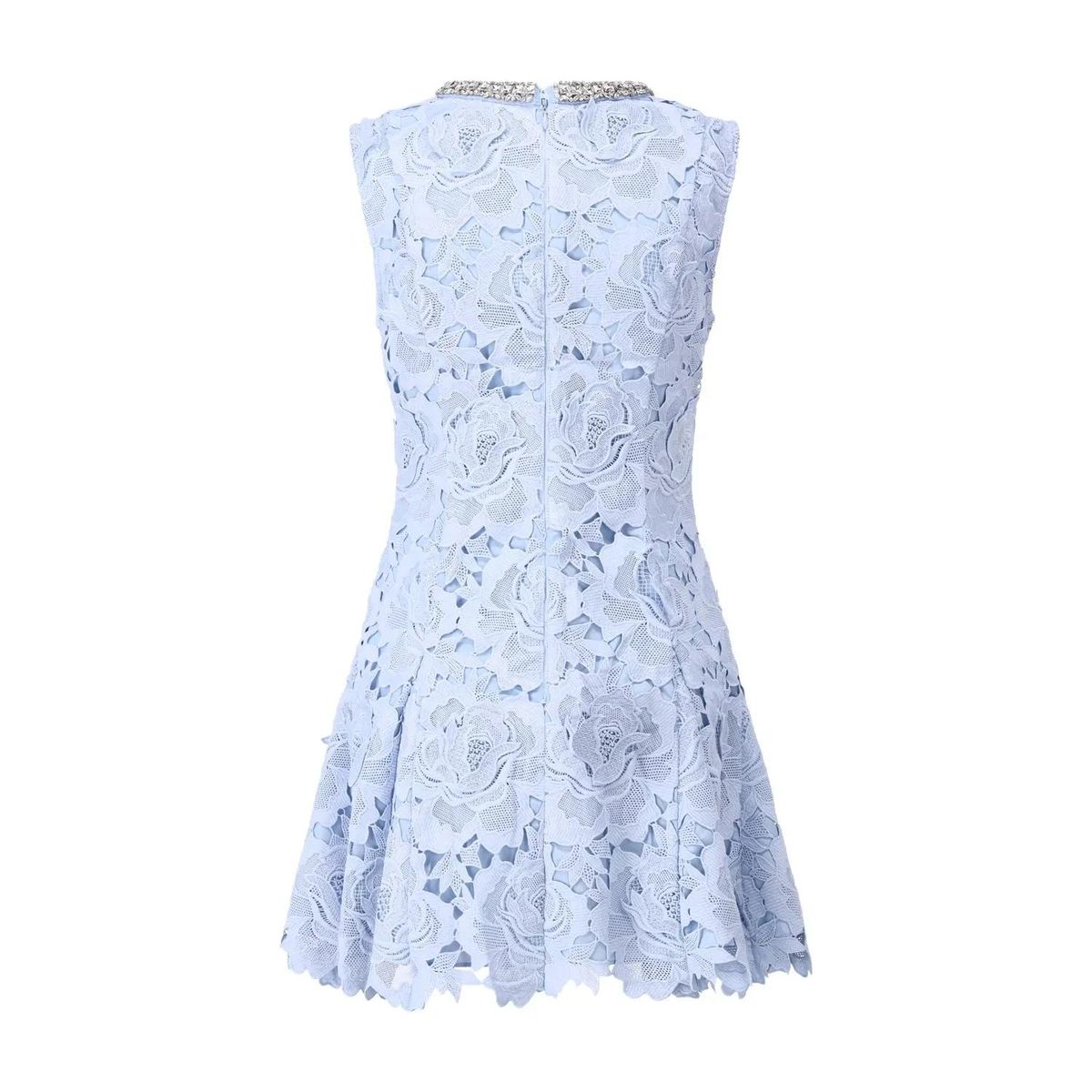 self-portrait - Blue Flower Lace Mini Dress - Größe 30 - blau