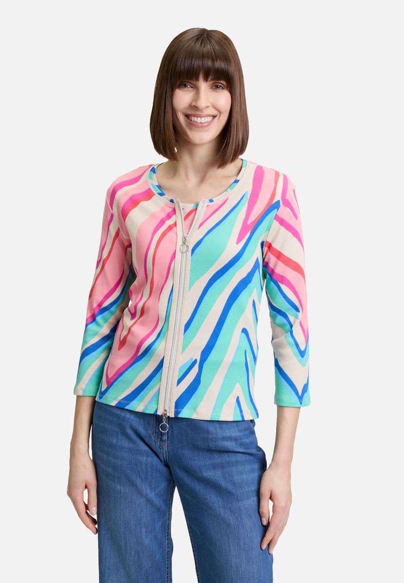 Lässige Sweatshirtjacke mit Reißverschluss