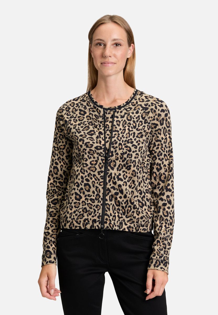 Lässige Sweatshirtjacke mit Reißverschluss