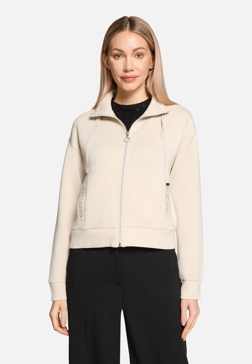 Lässige Sweatshirtjacke mit Reißverschluss