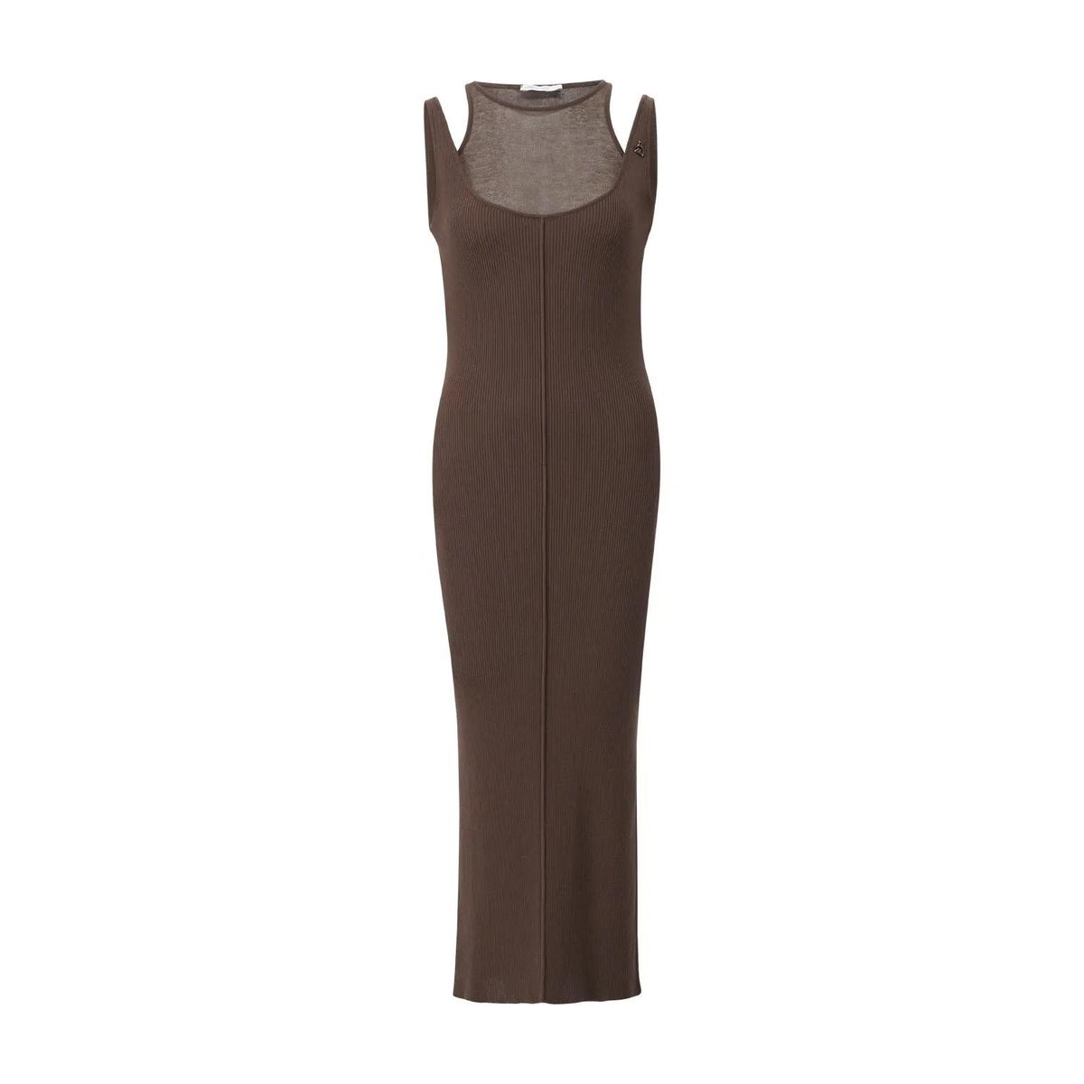 Patrizia Pepe - Geripptes Midikleid - Größe 36 - brown