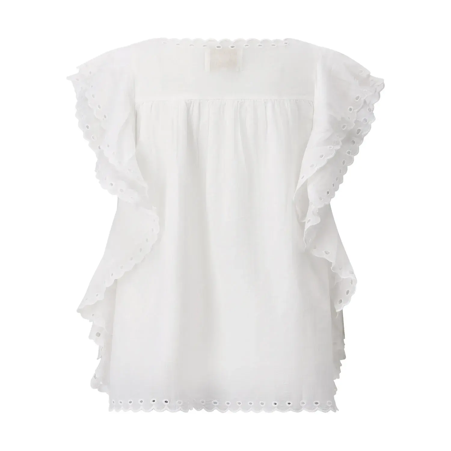 STELLA FOREST - Blusenshirt Jayna mit Stickerei - Größe 34 - weiß