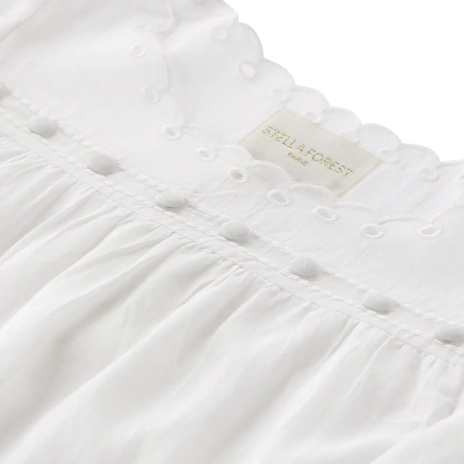 STELLA FOREST - Blusenshirt Jayna mit Stickerei - Größe 34 - weiß