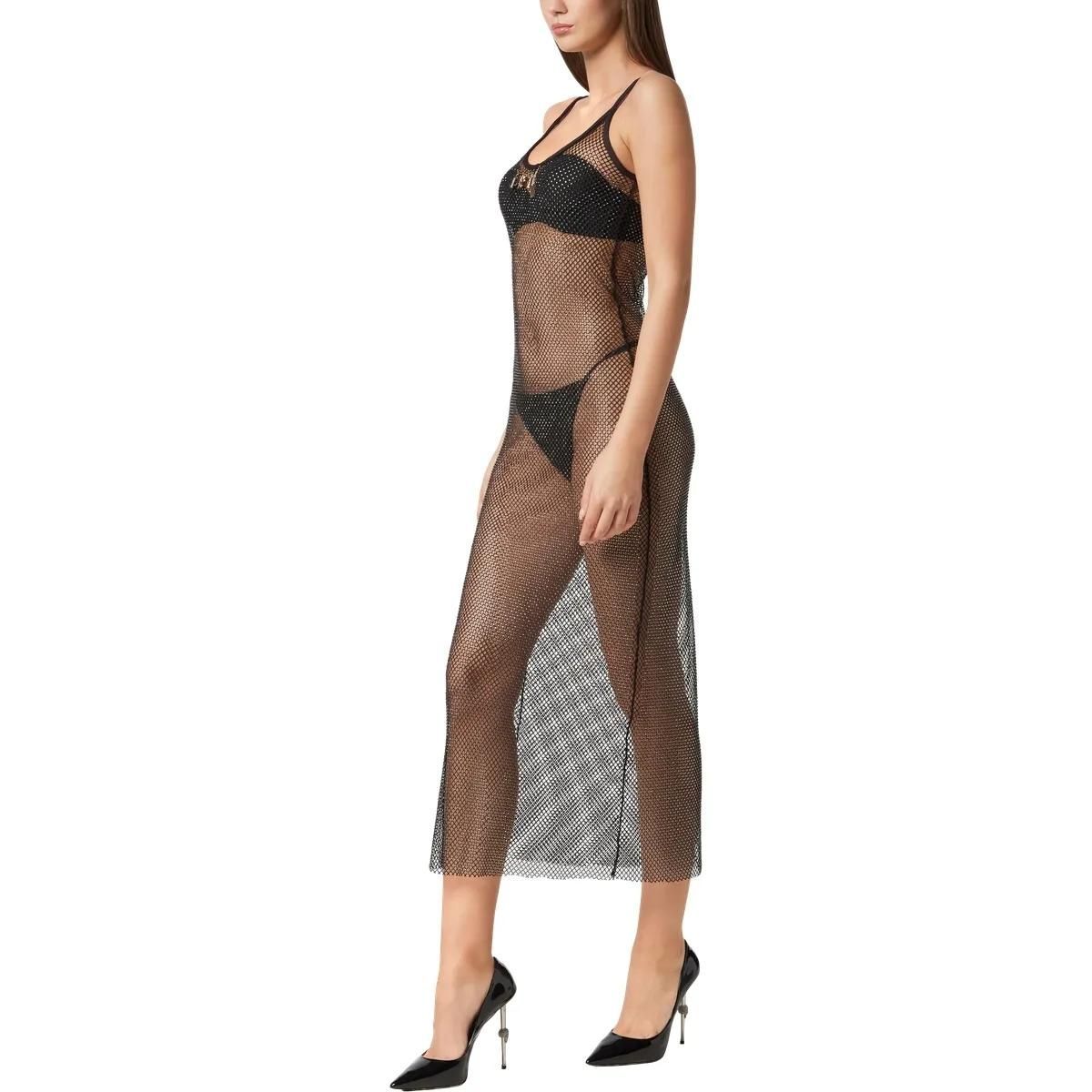 Philipp Plein - Daunenjacke Mit Schmucksteinen - Größe L - silberfarben