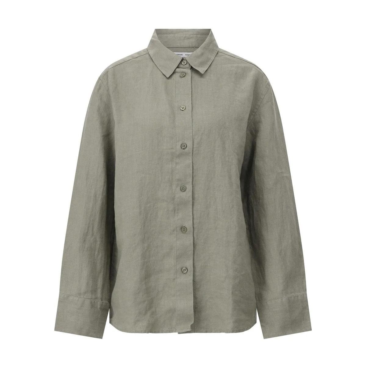 Samsøe Samsøe - Bluse Sanot aus Leinen - Größe XS - grau