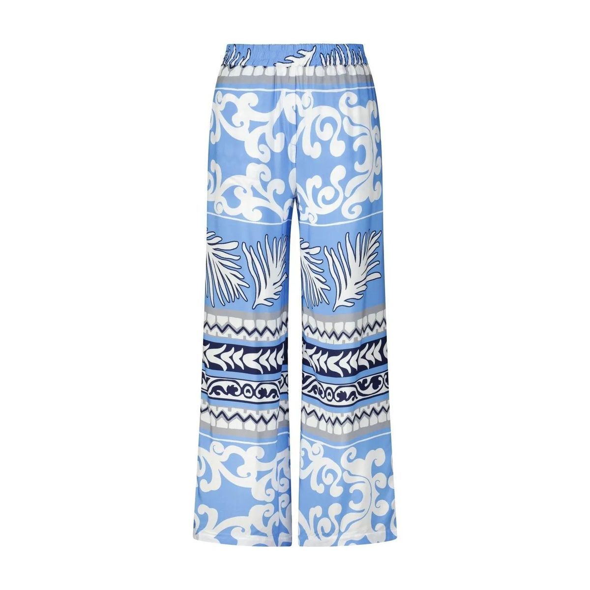 Emily can den Bergh - Weite Hose mit Print - Größe 34 - blau