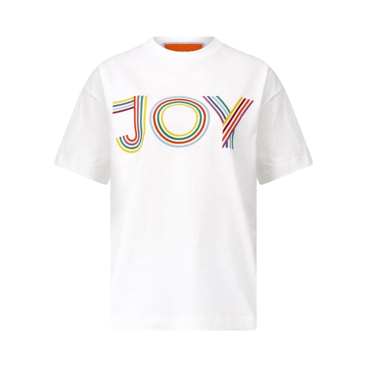 LaDoubleJ - Oversized T-Shirt mit Stickerei - Größe L - weiß