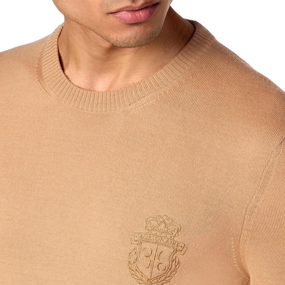 BILLIONAIRE - Rundhalspullover - Größe 3XL - beige