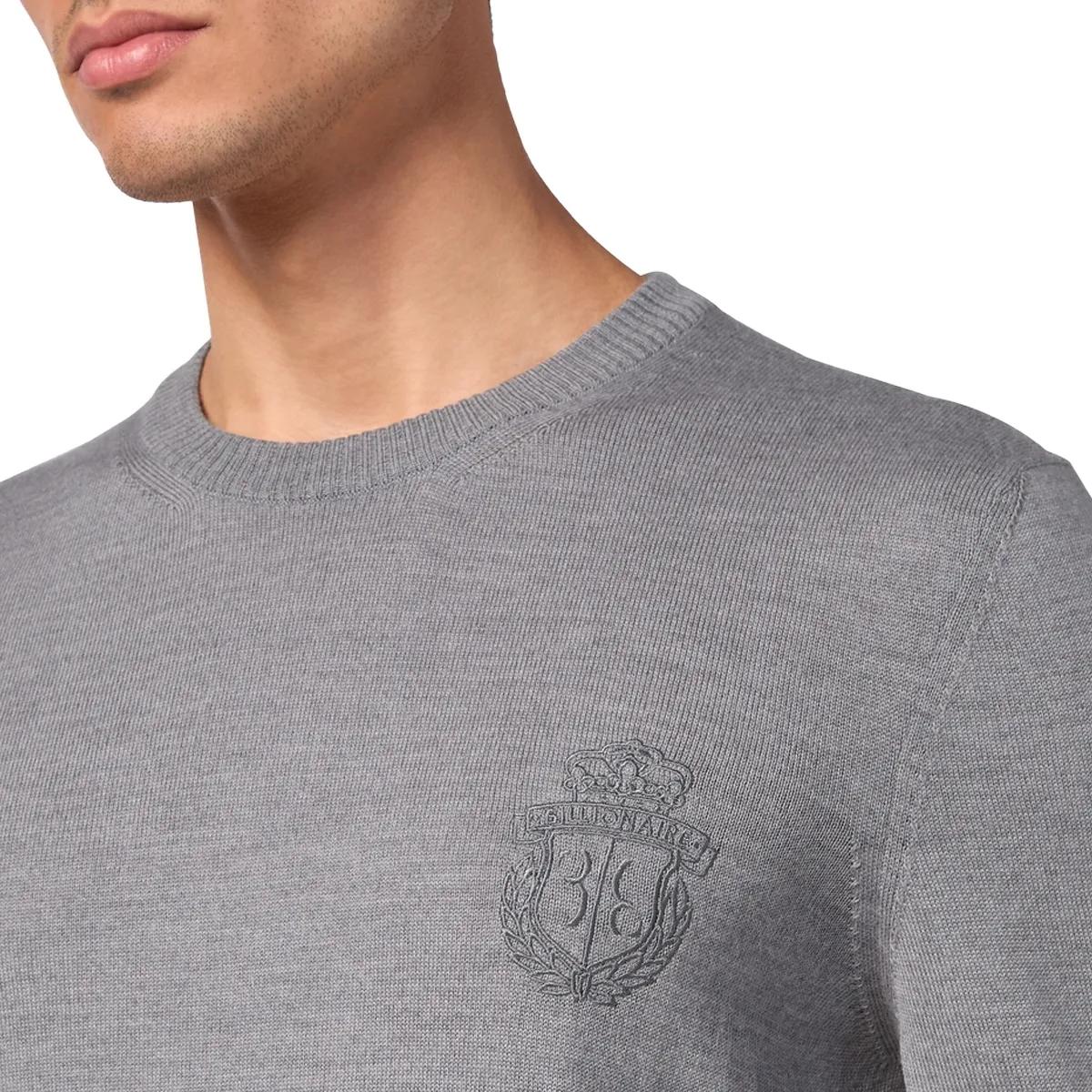 BILLIONAIRE - Rundhalspullover - Größe 3XL - grau