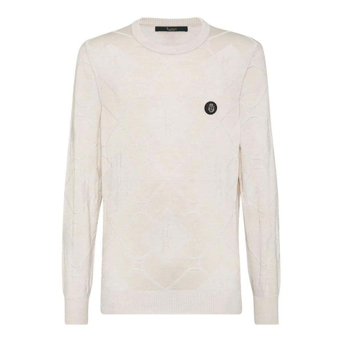 BILLIONAIRE - Rundhalspullover - Größe 3XL - weiß