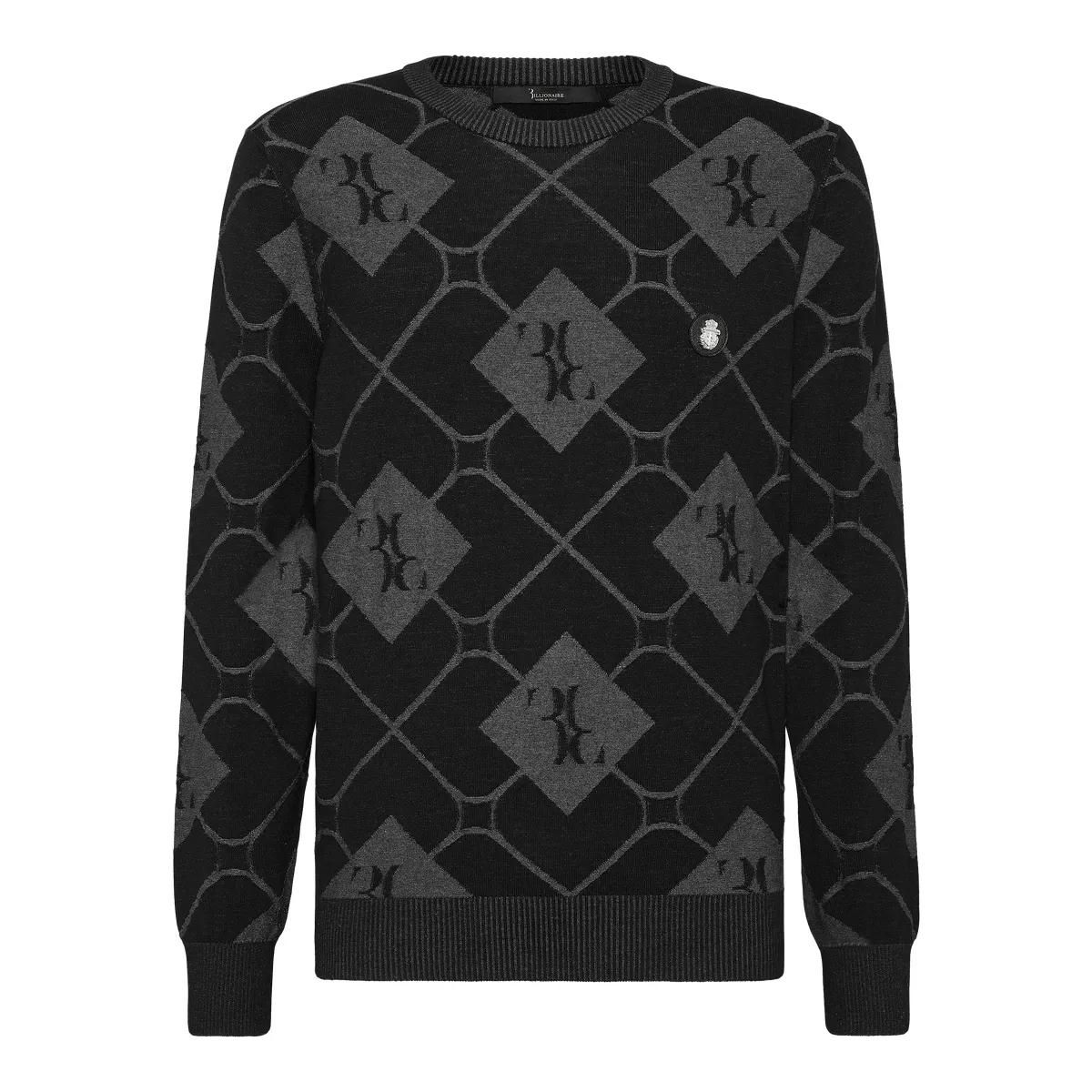 BILLIONAIRE - Rundhalspullover - Größe 3XL - schwarz