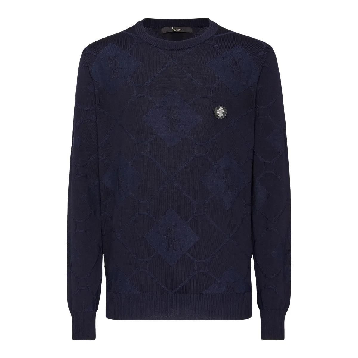 BILLIONAIRE - Rundhalspullover - Größe 3XL - blau