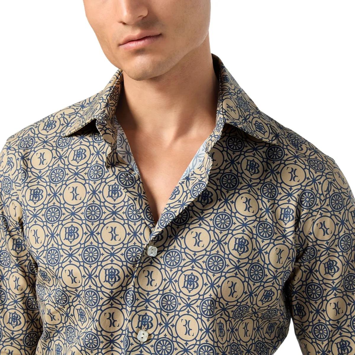 BILLIONAIRE - Hemd Slim Fit - Größe S - beige