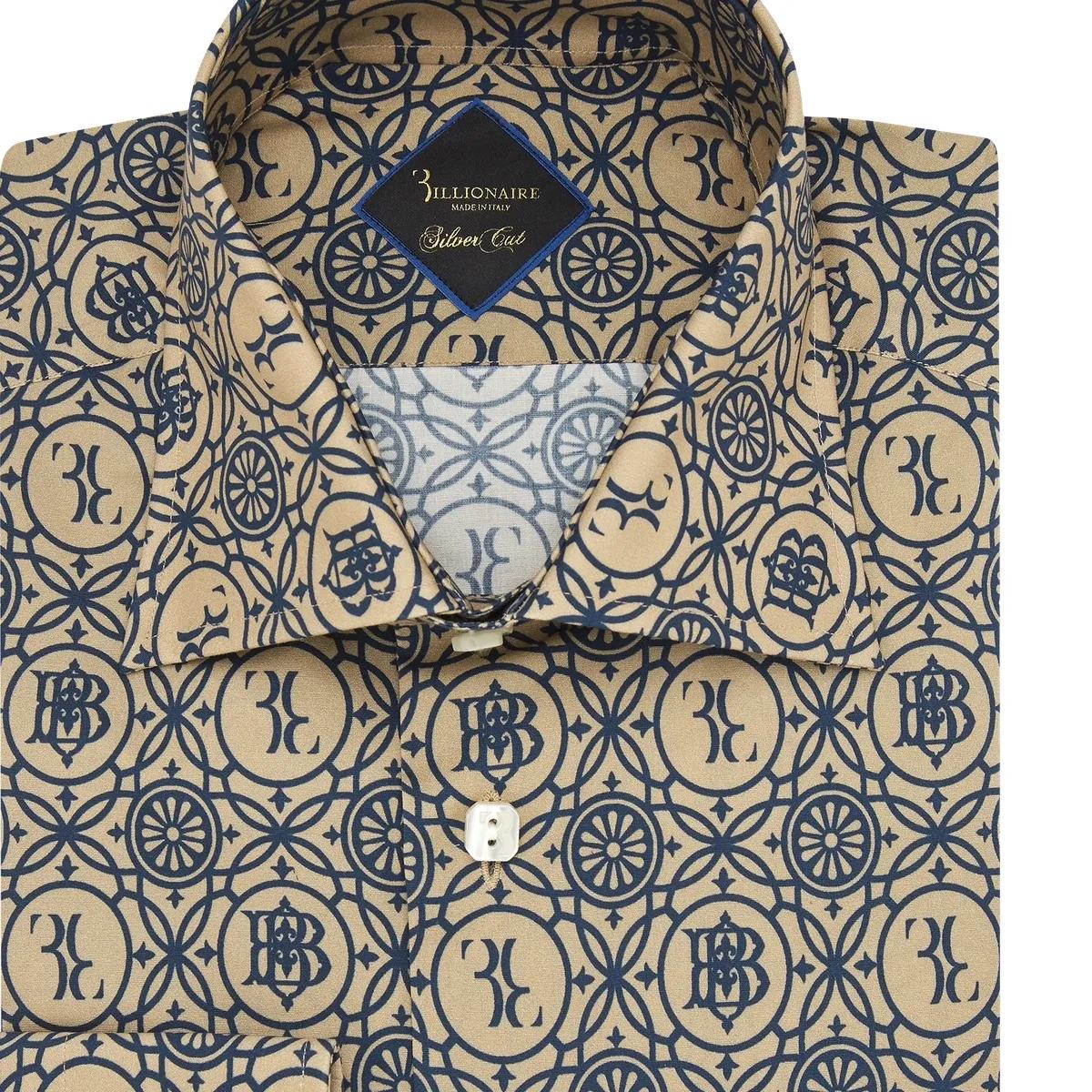 BILLIONAIRE - Hemd Slim Fit - Größe S - beige