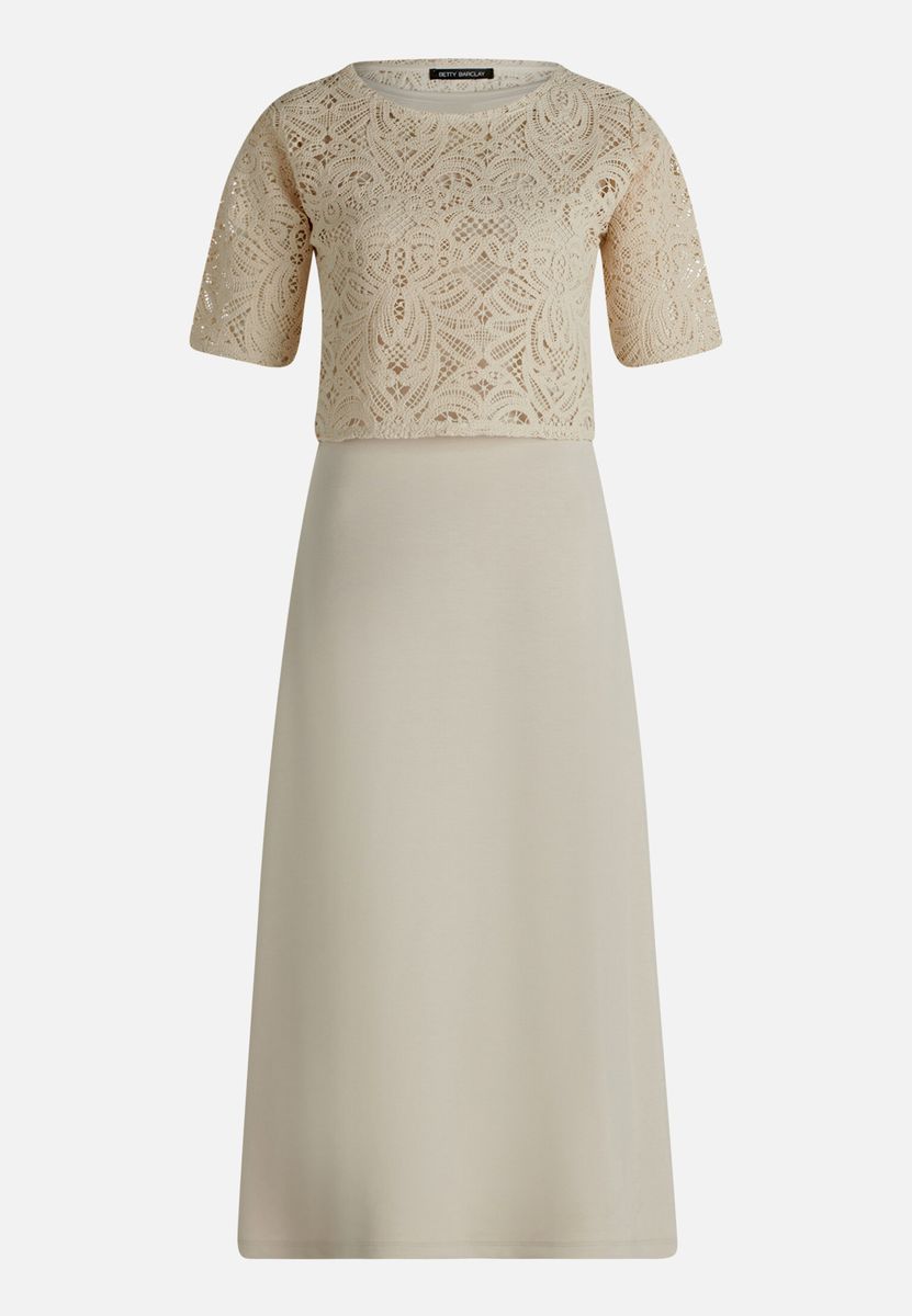 Elegantes Midikleid-Set mit Spitzentop