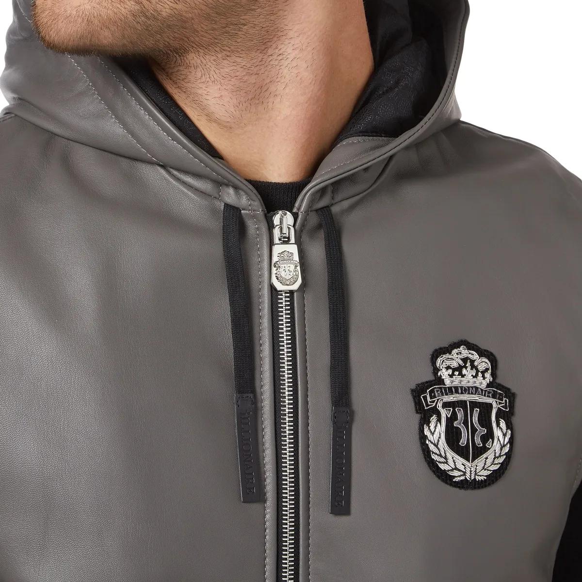 BILLIONAIRE - Lederweste - Größe S - grau