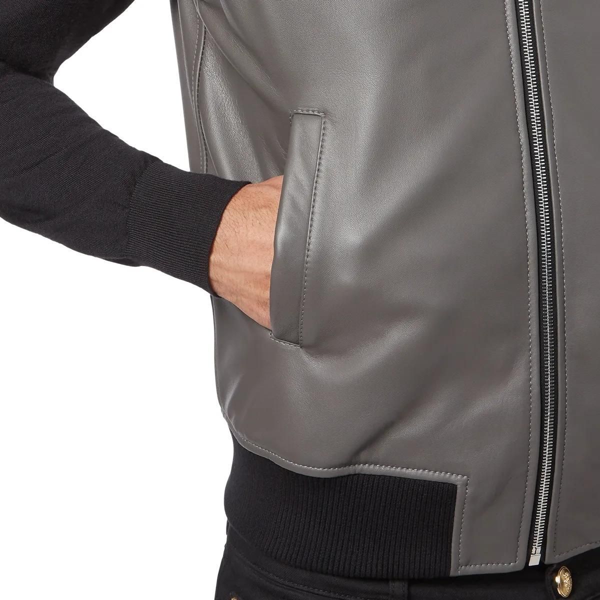 BILLIONAIRE - Lederweste - Größe S - grau