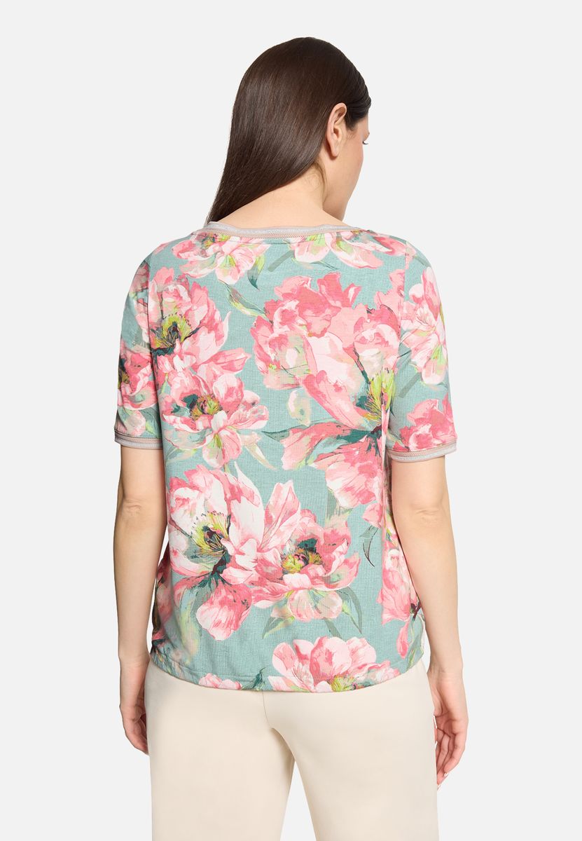 Florales Shirt mit Tunnelzug