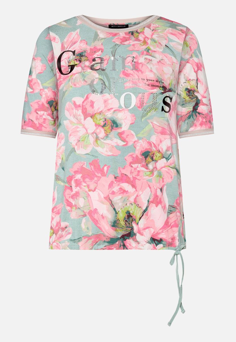 Florales Shirt mit Tunnelzug