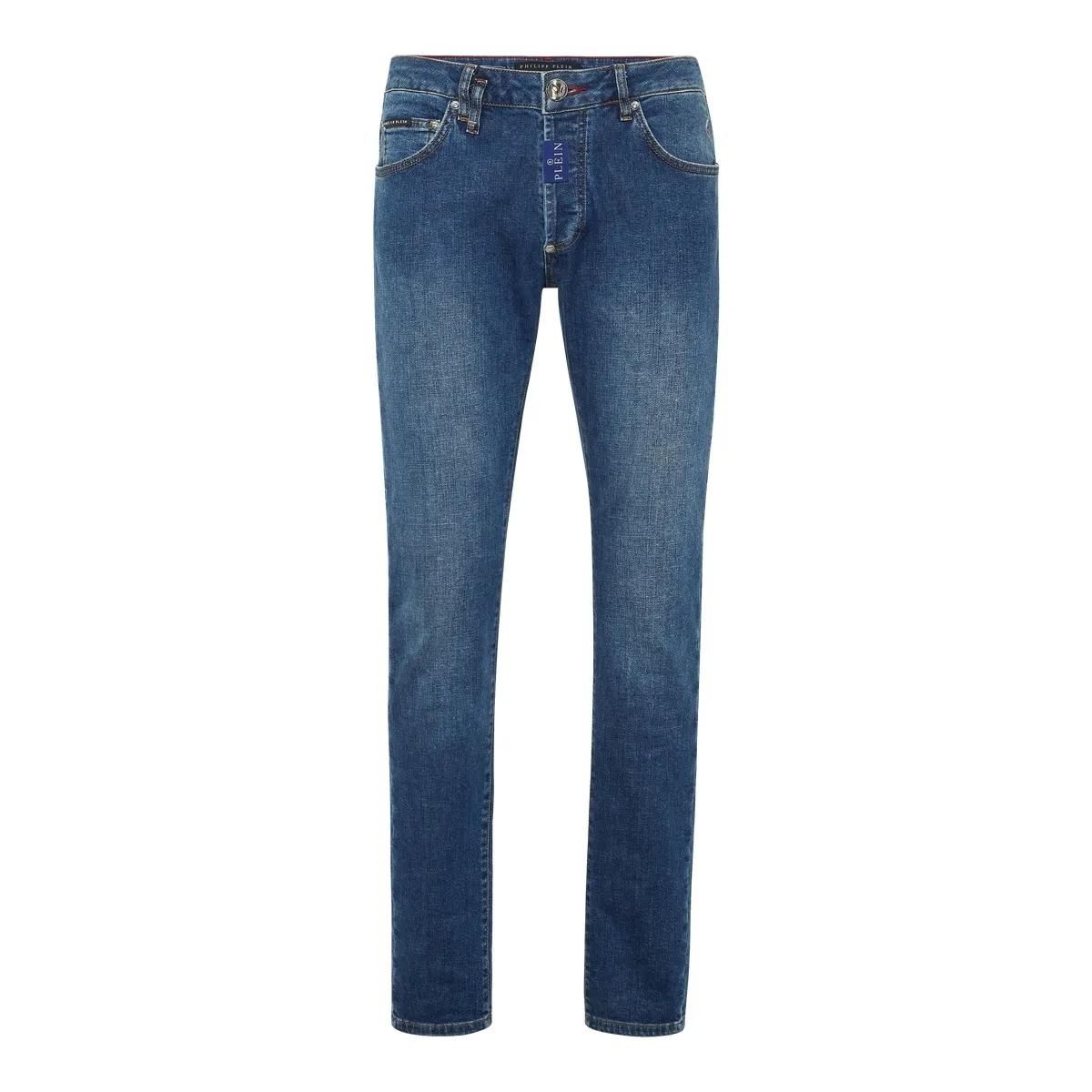 Philipp Plein - Jeans Regular Fit Hexagon - Größe 30 - blau