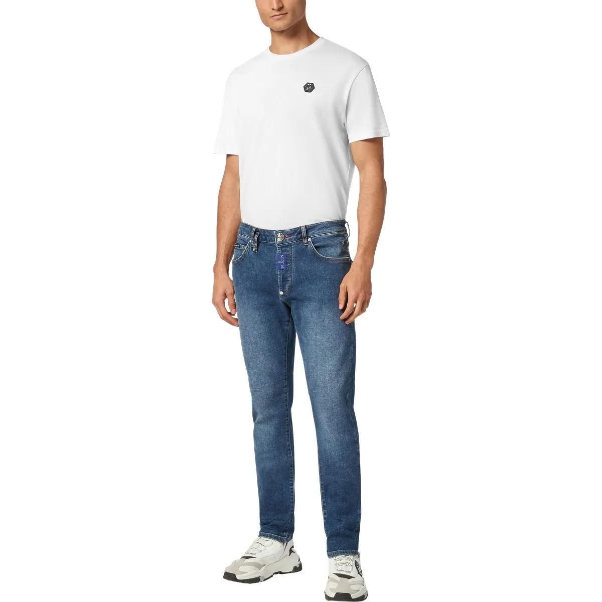 Philipp Plein - Jeans Regular Fit Hexagon - Größe 30 - blau