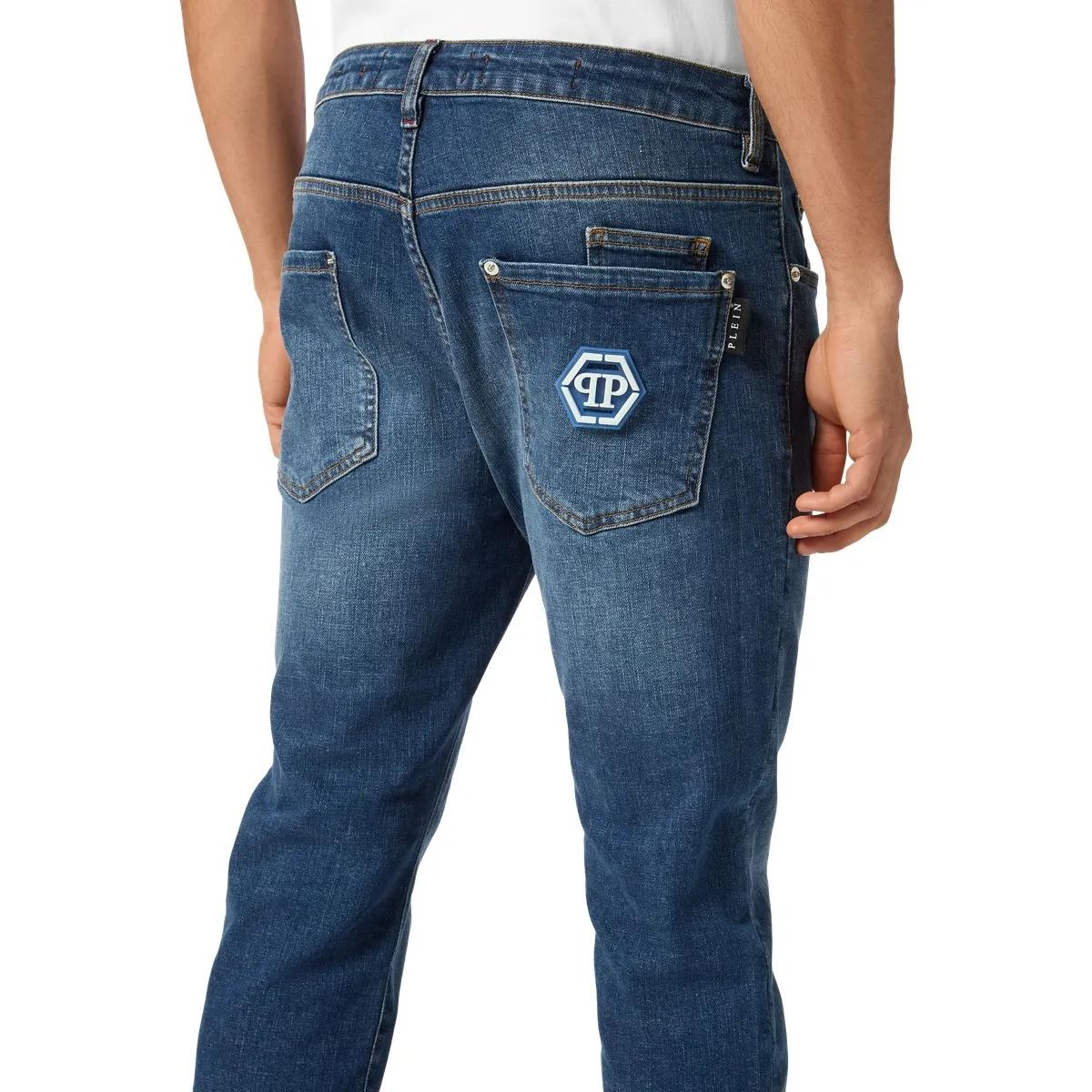 Philipp Plein - Jeans Regular Fit Hexagon - Größe 30 - blau